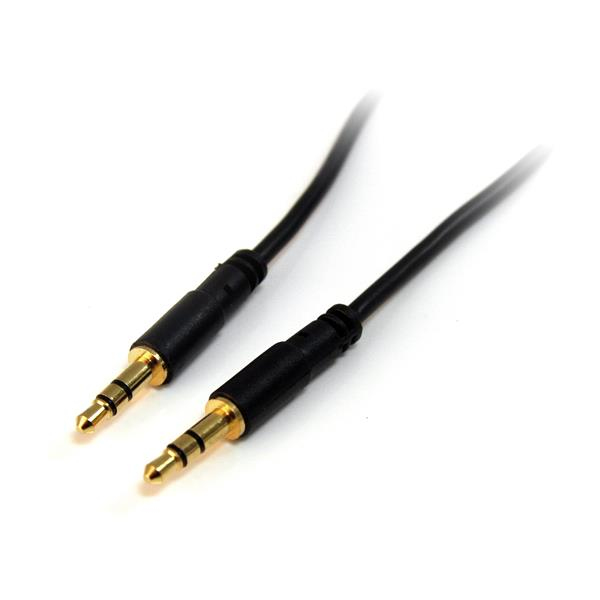 STARTECH.COM 6 FT SLIM 3.5MM STEREO AUDIO CABLE - M/M - 3.5MM AUDIO CABLE LTW STARTECH — view 2