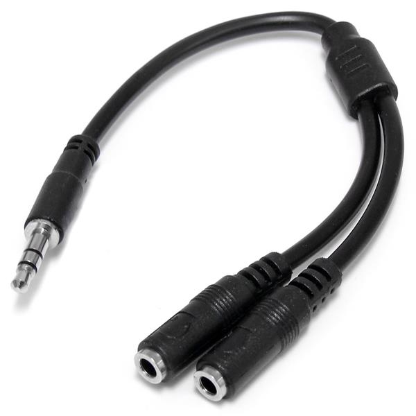 STARTECH.COM SLIM STEREO SPLITTER CABLE - 3.5MM MALE TO 2X 3.5MM FEMALE LTW STARTECH — view 2