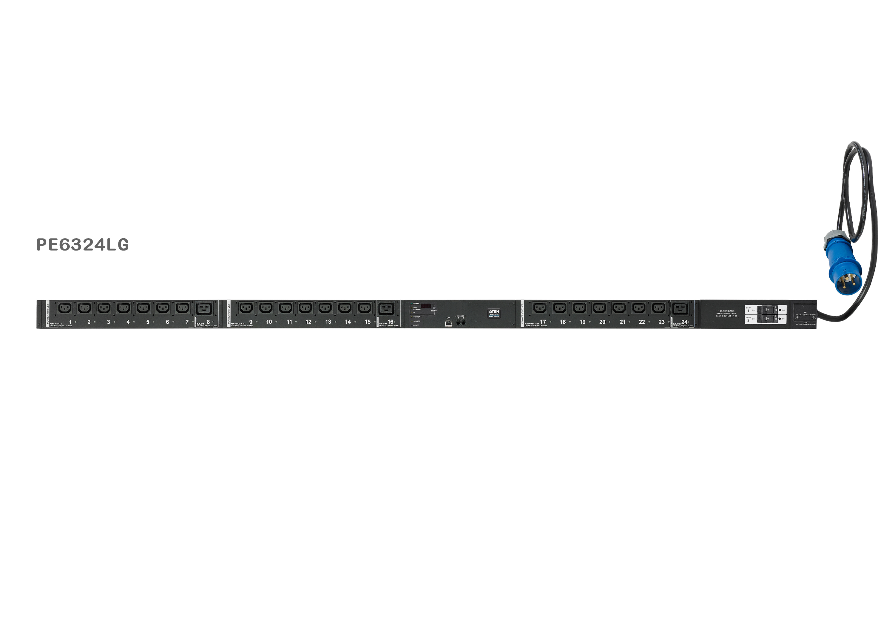 ATEN 24 PORT 0U 32A SMART PDU, 21XC13 + 3XC19 OUTLETS ATEN — view 2