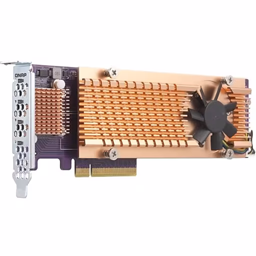 QNAP QUAD M.2 PCIE SSD EXPANSION CARD (GEN3 X4) SSDS; PCIE GEN3 X8 HOST INTERFACE QNAP — view 2