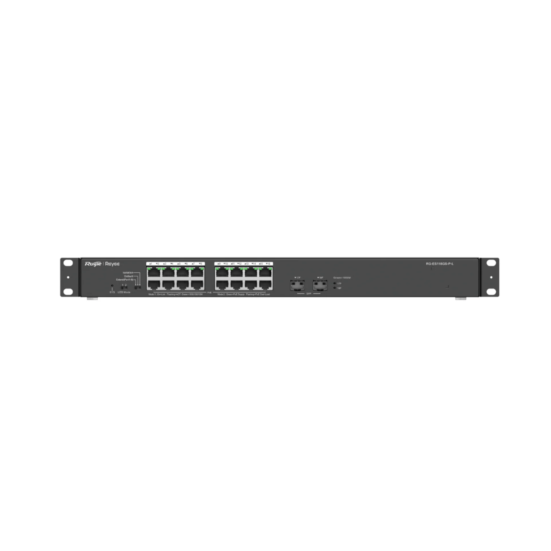 Ruijie Reyee 18-Port 10/100/1000 Mbps Unmanaged PoE Switch REYEE — view 2