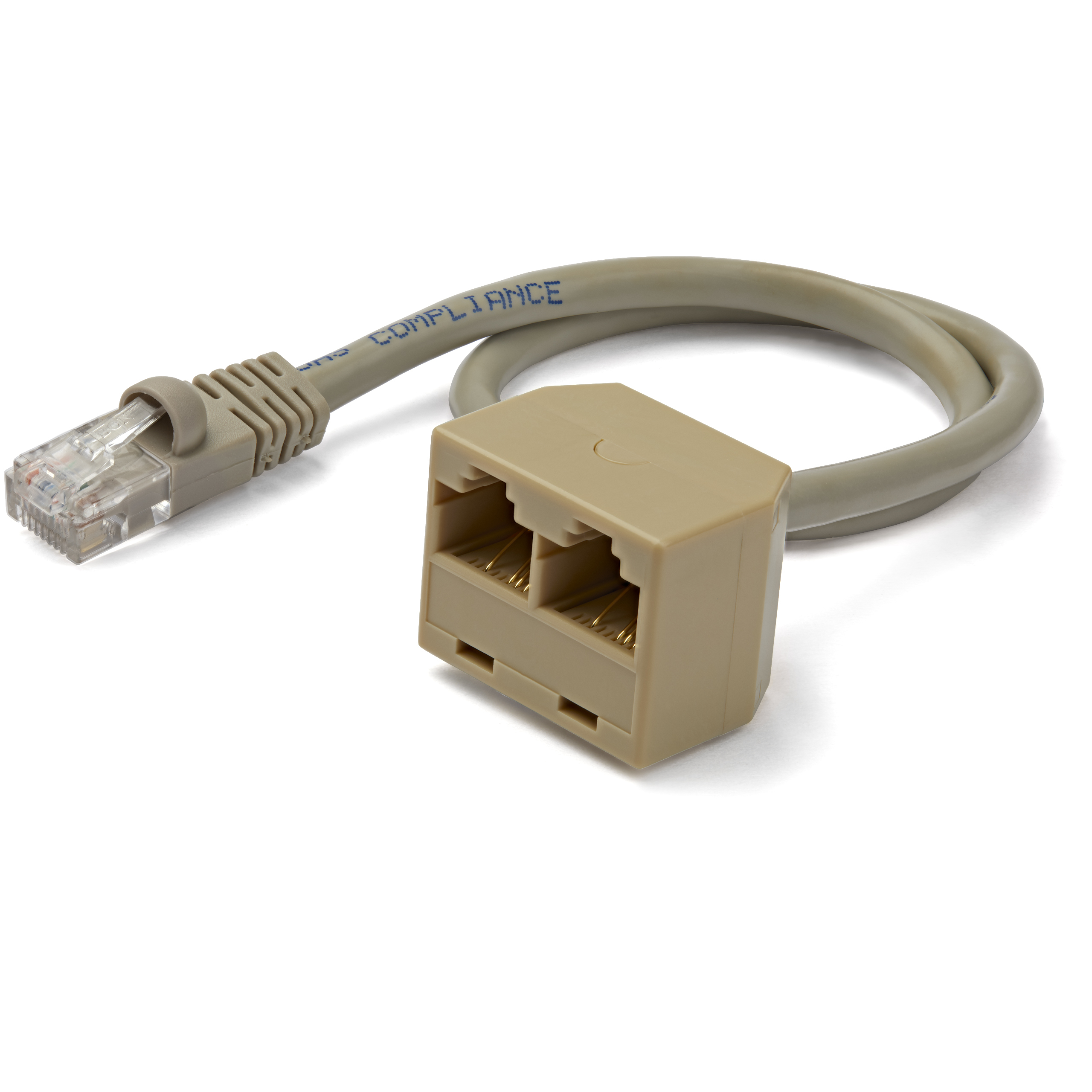 STARTECH.COM RJ45 SPLITTER CABLE ADAPTER - CAT5/CAT5E CABLE DROP LTW STARTECH — view 2