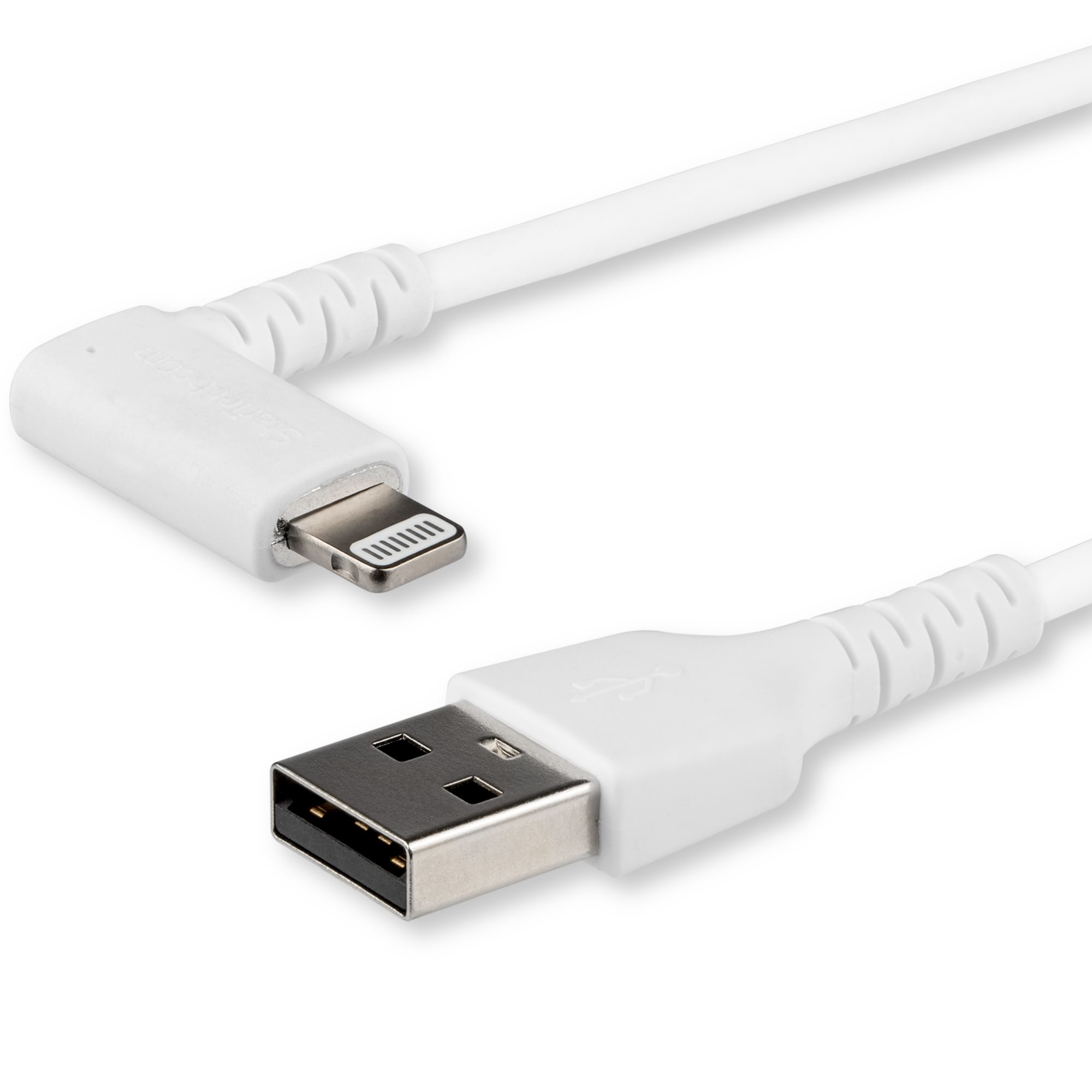 STARTECH.COM 3FT (1M) DURABLE RIGHT ANGLED USB-A TO LIGHTNING CABLE - WHITE 2 YR STARTECH — view 2
