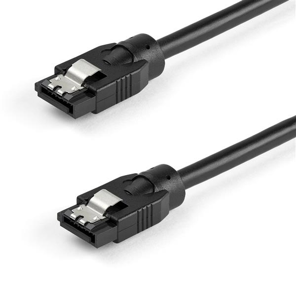 STARTECH.COM 0.3 M ROUND SATA CABLE - LATCHING CONNECTORS - 6GBS SATA CABLE LTW STARTECH — view 2