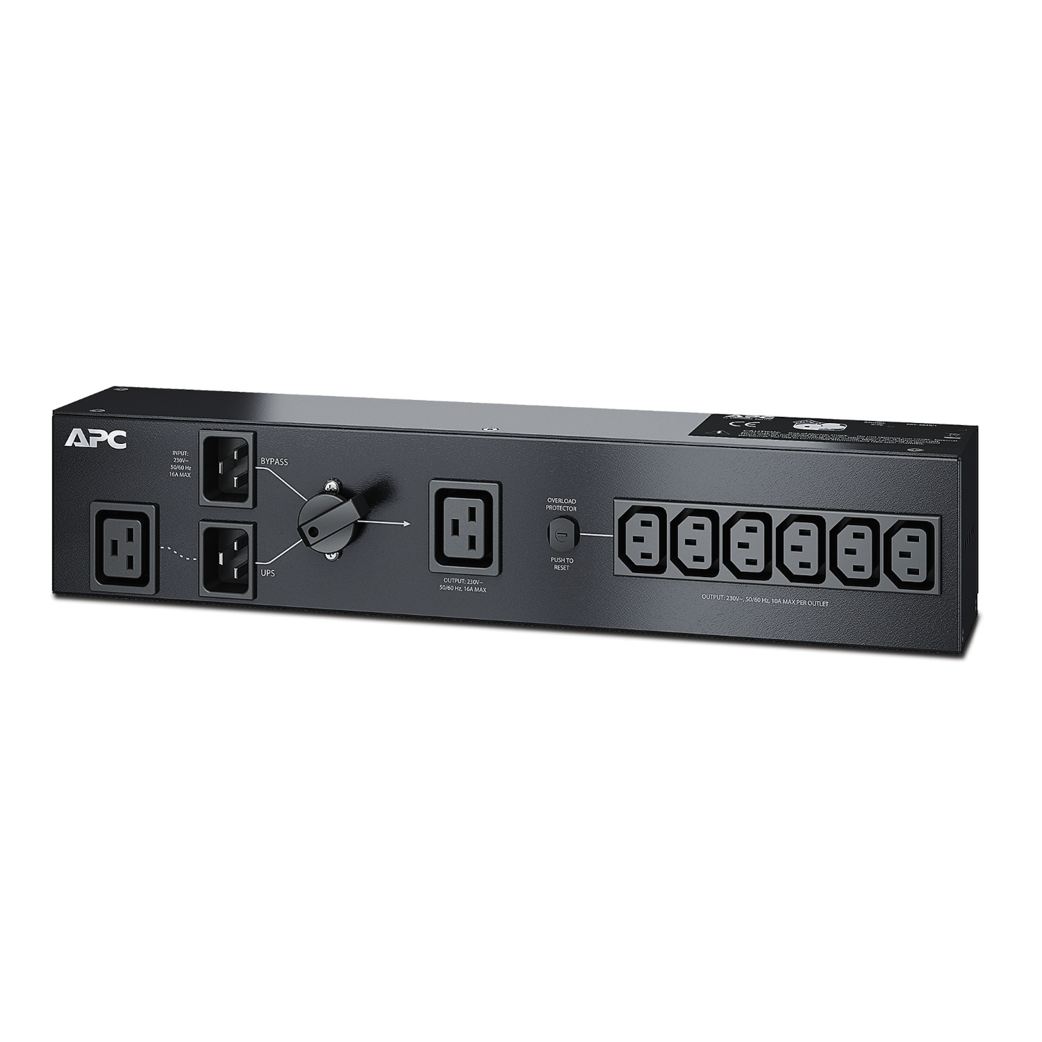 APC (SBP3000RMI) SERVICE BYPASS PDU, 230V 16AMP W/ (6) IEC C13 AND (1) C19 APC — view 2