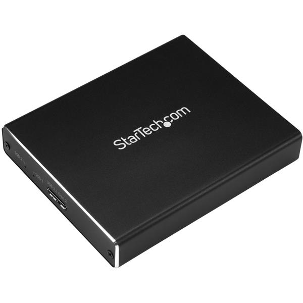 STARTECH.COM DUAL M.2 SATA ENCLOSURE - RAID - USB 3.1 GEN 2 USB C / USB A, 2 YR STARTECH — view 2