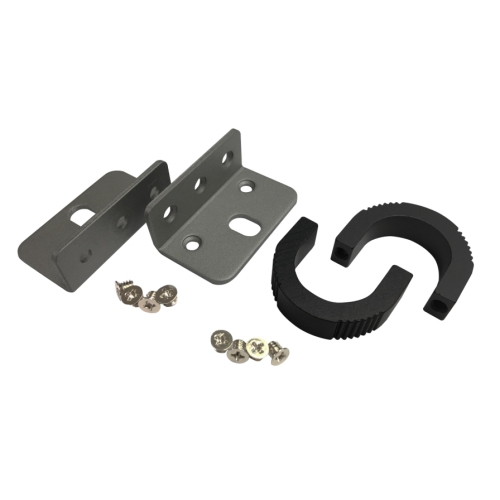 QNAP 1U rack mounting ears kit with screws, one pair for left and right each, black. QNAP — view 2