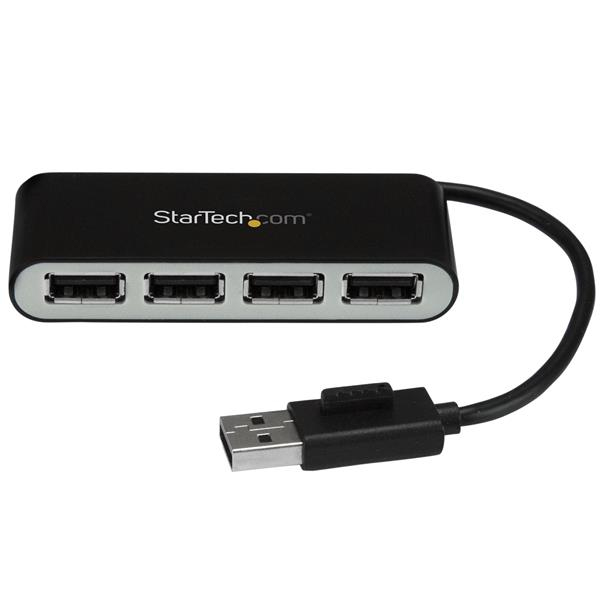 STARTECH.COM 4 PORT USB 2.0 HUB W/CABLE - MULTI PORT MINI HUB - BUS POWERED 2 YR STARTECH — view 2