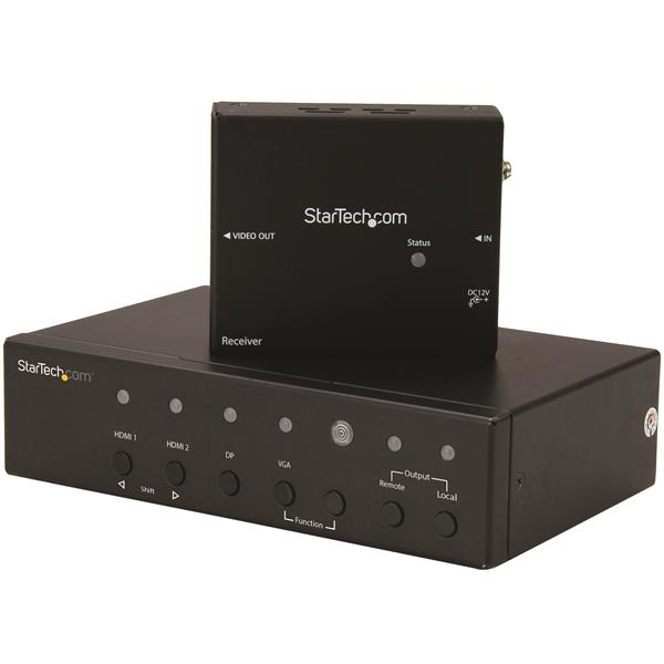STARTECH.COM VGA DISPLAYPORT AND HDMI OVER CAT5E HDBASET EXTENDER SWITCH 2 YR STARTECH — view 2