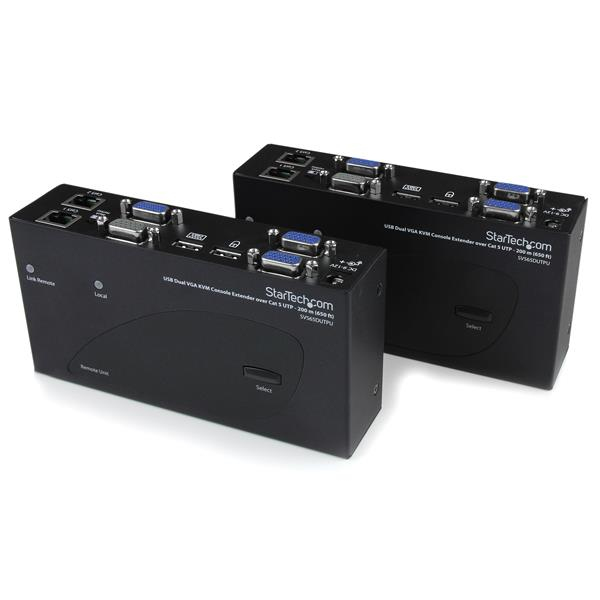 STARTECH.COM USB DUAL VGA OVER CAT5 KVM CONSOLE EXTENDER - 650 FT / 200M 3 YR STARTECH — view 2