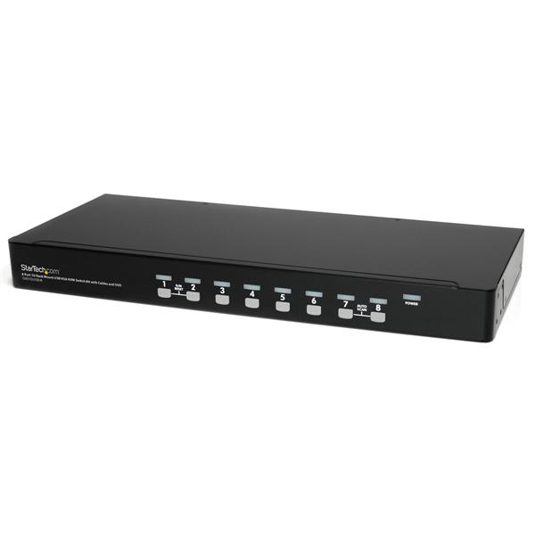 STARTECH.COM 8 PORT 1U RACKMOUNT USB KVM SWITCH KIT WITH OSD AND CABLES, 3 YR STARTECH — view 2