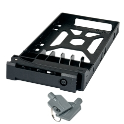 QNAP 2.5" HDD Tray with key lock and two keys, black and plastic QNAP — view 2