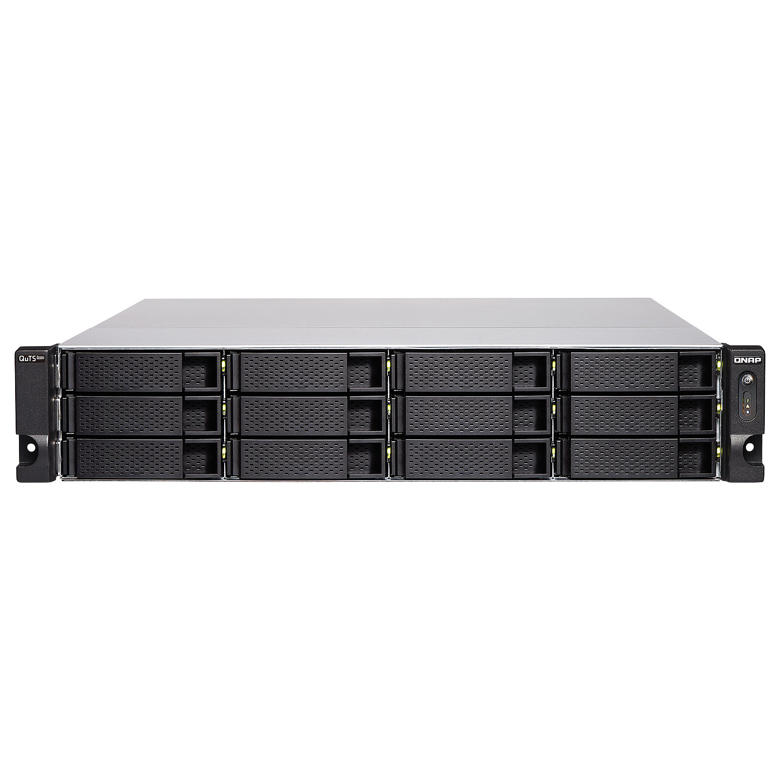 QNAP 12+6 BAY 2U RACKMOUNT NAS,INTEL XEON,3.2GHZ 4 CORE,32GB RAM,10G,2.5G,USB,PCIE,3YR QNAP — view 2