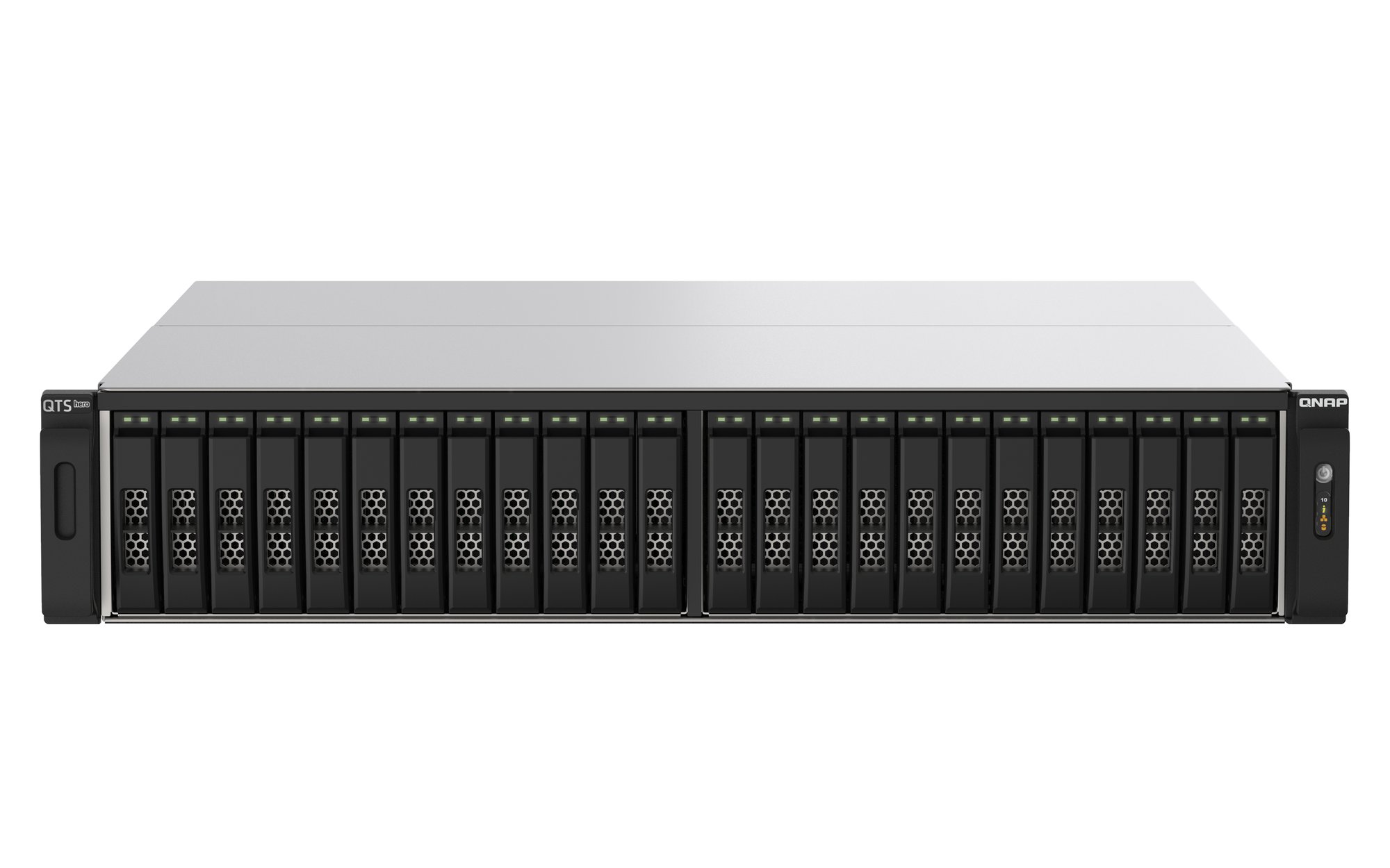 QNAP 24 BAY 2U RACKMOUNT ALL-FLASH NAS,AMD EPYC,3GHZ 16 CORE,128GB RAM,2.5/25GBE,RP,5YR QNAP — view 2