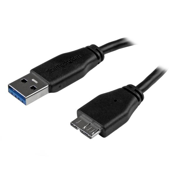 STARTECH.COM SHORT SLIM SUPERSPEED USB 3.0 A TO MICRO B CABLE - M/M LTW STARTECH — view 2