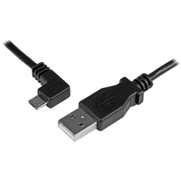 STARTECH.COM 0.5 M LEFT ANGLE MICRO USB CABLE - CHARGE SYNC CABLE - 24 AWG LTW STARTECH — view 2