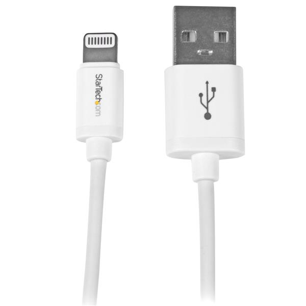 STARTECH.COM WHITE APPLE 8-PIN LIGHTNING TO USB CABLE FOR IPHONE IPOD IPAD 2 YR STARTECH — view 2