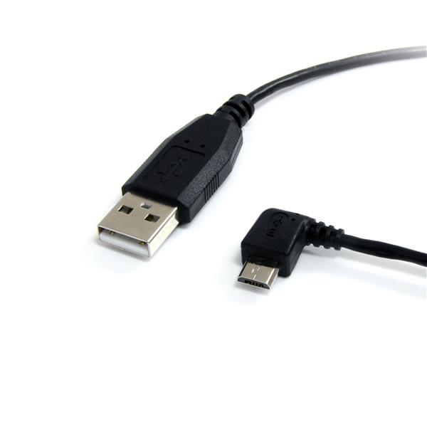 STARTECH.COM 3 FT MICRO USB CABLE - A TO LEFT ANGLE MICRO B LTW STARTECH — view 2