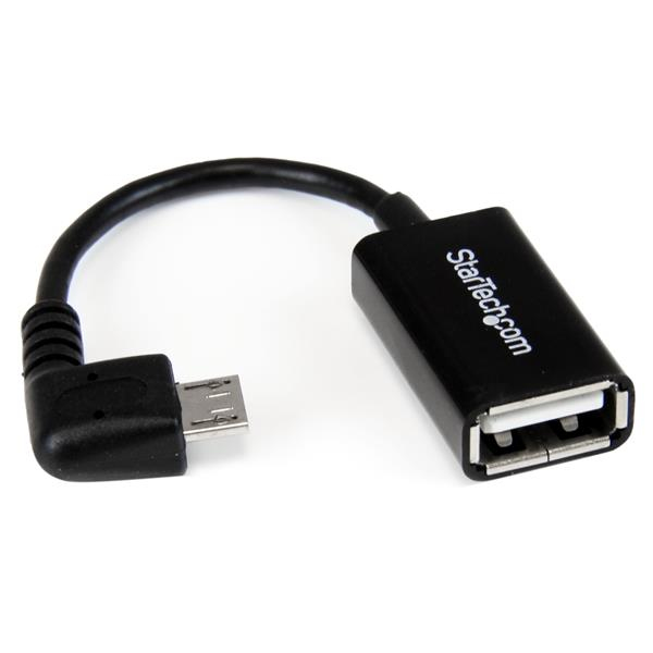 STARTECH.COM 5IN RIGHT ANGLE MICRO USB TO USB OTG HOST ADAPTER M/F LTW STARTECH — view 2