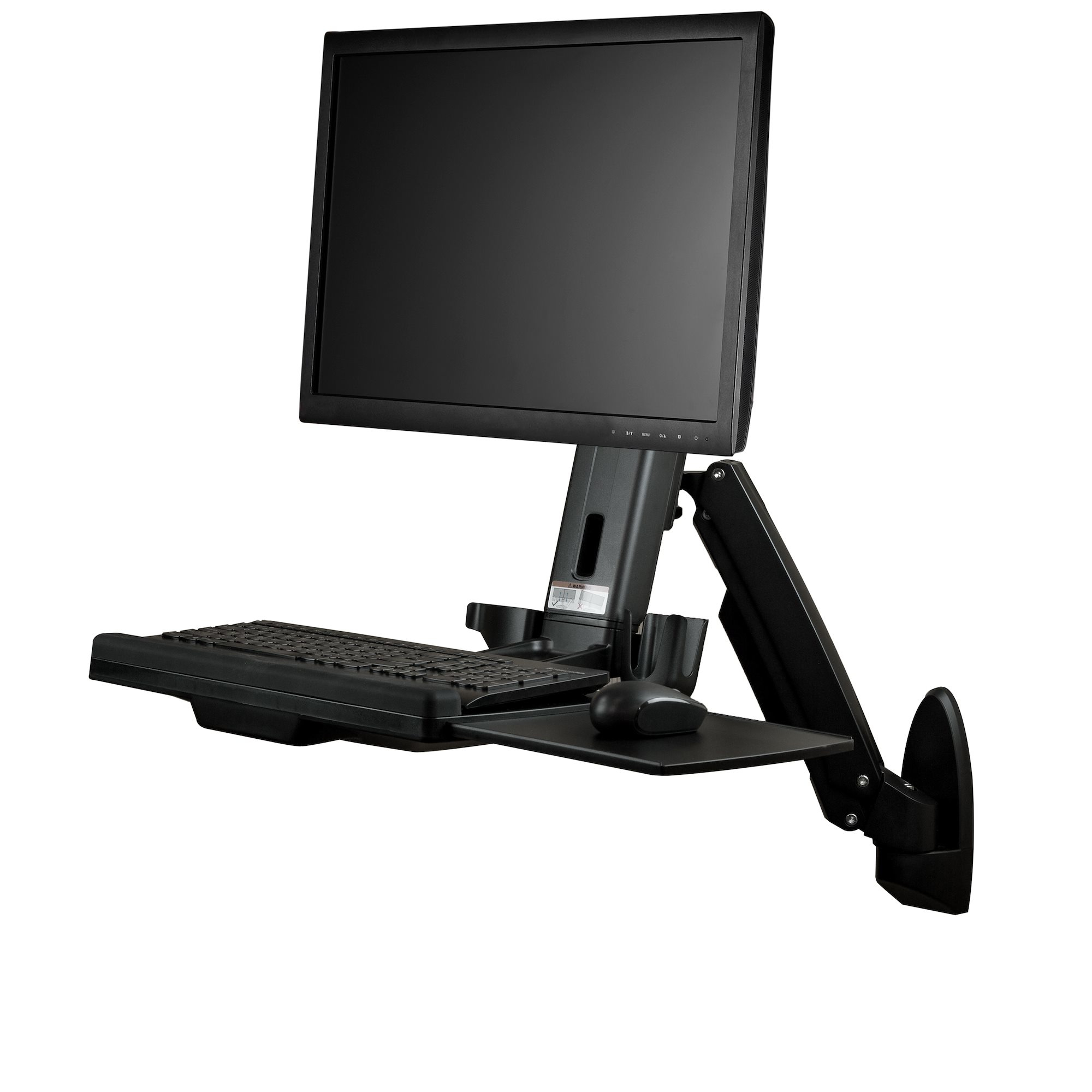 STARTECH.COM WALL MOUNTED SIT STAND DESK - FOR SINGLE MONITOR UP TO 34" ; 2 YR STARTECH — view 2