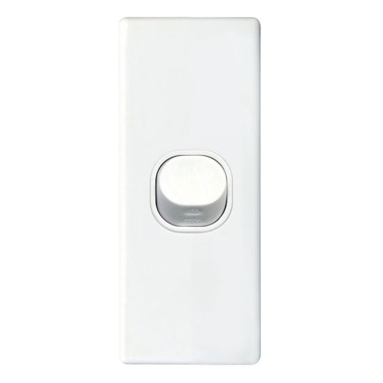 TRADESAVE Architrave Single 16A Vertical Switch. Moulded in Flame Tradesave — view 2