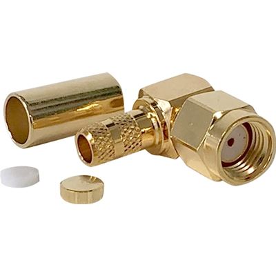 RP-SMA Male Right Angle Crimp Connector for LMR195 Go Wireless NZ — view 2