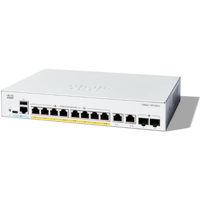 Catalyst 1300 8-port GE, PoE, Ext PS, 2x1G Combo Switch Cisco — view 2