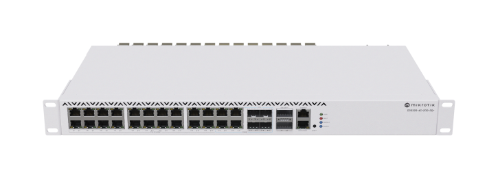 MikroTik CloudRouterSwitch 326-4C+20G+2Q+RM with 20 x 2.5Gbps Ethernet, 4 x Combo and 2 x 40G QSFP+ MikroTik — view 2