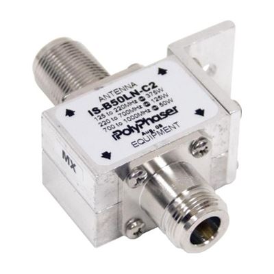 PolyPhaser IS-B50LN-C2-MA N-Male to N-Female 10MHz to 1GHz DC Coax Blocking Surge Protector PolyPhaser — view 1