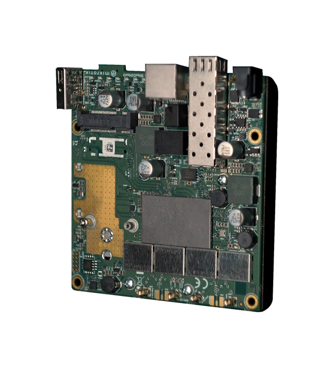 MikroTik L23UGSR-5HaxD2HaxD with dual-core ARM, 256MB RAM, 1x 2.5Gbps SFP, 1x GLAN, 2.4GHz 802.11ax and 5GHz 802.11ax Dual Chain Wireless MikroTik — view 2