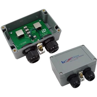 L-com Outdoor Gigabit Ethernet Lighting Protector with PoE Passthrough L-com — view 2