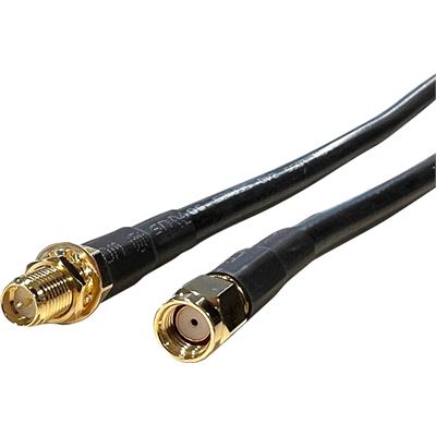 RP-SMA Male to RP-SMA Female 10 Metre LLC240 Coax Pigtail Go Wireless NZ — view 1