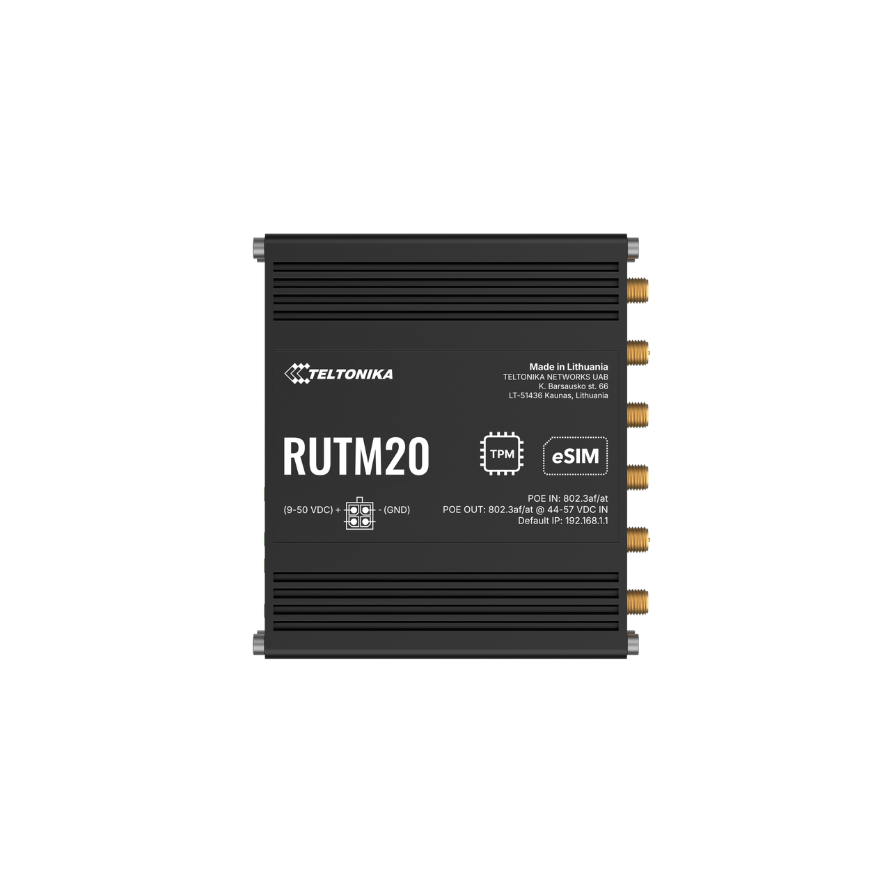Teltonika RUTM20 Compact 5G Router with WiFi 5, PoE Out and Dual SIM Teltonika — view 2