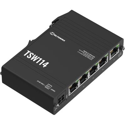 Teltonika TSW114 DIN Rail 5 Port GbE Switch Teltonika — view 2