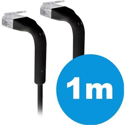 UniFi Black 1m patch cable with both end bendable RJ45 Ubiquiti — view 2