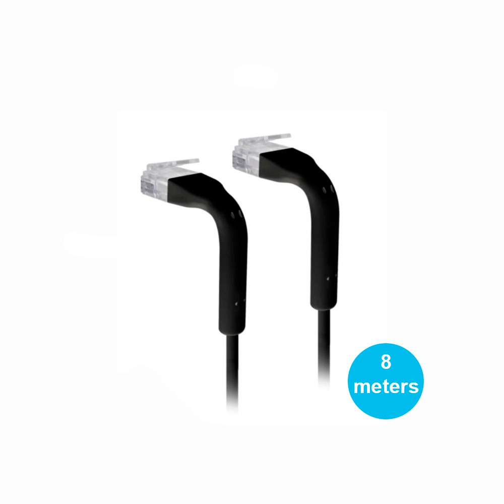 UniFi Black 8m patch cable with both end bendable RJ45 Ubiquiti — view 2