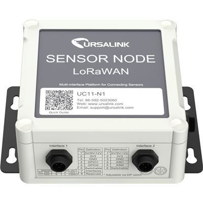 Ursalink LoRaWAN EU868 IoT Client with GPIO, RS232/RS485 switchable, 3.3V output and 5/9/12 V output Milesight IoT — view 2