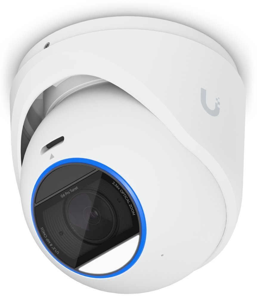 Ubiquiti UniFi G6 Pro Turret White All-weather tamper-resistant 4K PoE+ camera with a Multi-TOPS AI engine, 2.36x optical zoom Ubiquiti — view 2