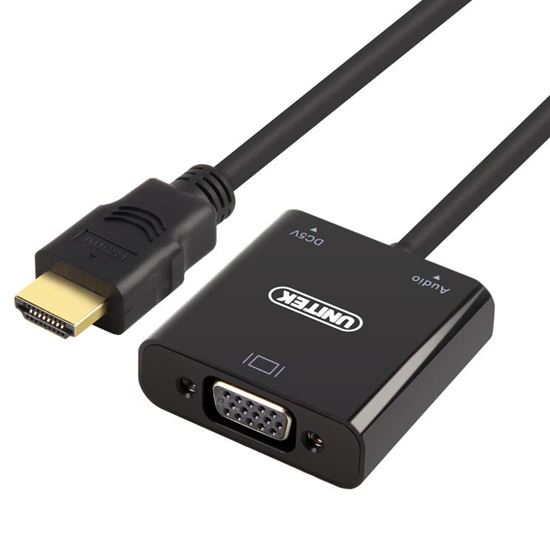 UNITEK HDMI to VGA Converter with Audio. 17cm Cable Length. Convert Unitek — view 2