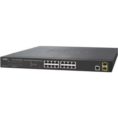 Planet GS-4210-16T2S, IPv4/IPv6, 16-Port 10/100/1000Base-T + 2-Port 100/1000MBPS SFP L2/L4 SNMP Manageable Gigabit Ethernet Switch Planet — view 2