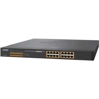 Planet GSW-1600HP, 16-Port 10/100/1000Mbps 802.3at PoE Switch Planet — view 2