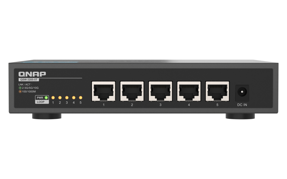 QNAPQSW-3205-5T 5 ports 10GbE RJ45, unmanaged switch QNAP — view 2