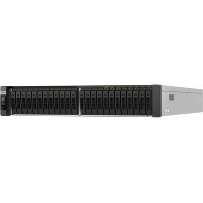 QNAP TDS-h2489FU-R2-4314-128G 24-Bay all-flash U.2 NVMe PCIe Gen4 dual-processor NAS, 2 x Intel® Xeon® Silver 4314 16C/32T processor (up to 3.4 GHz), 128GB RDIMM ECC DDR4 RAM, 4 x 2.5GbE LAN, 2 x 25GbE SFP28, iSCSI, RAID,  PCIe Gen4 expansion slots, QNAP — view 2