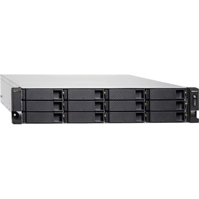 QNAP TS-h1886XU-RP-R2-D1622-32G 12 (+6) -Bay SATA 6Gbps (12 x 3.5" + 6 x 2.5") 2U NAS, Xeon D-1622 4 cores / 8 threads 2.60 GHz (boost up to 3.20 GHz), 32GB DDR4 ECC RAM (4 x DIMMs, max 128GB total), 4 x GbE RJ45 LAN, 2 x 10GbE SFP+ SmartNIC, optiona QNAP — view 2
