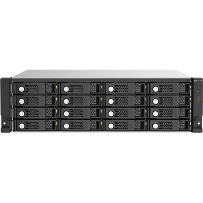 QNAP TL-R1620Sep-RP 16-bay 3U rackmount SAS 12Gbps JBOD expansion enclosure with SAS expander, 2.5"/3.5" SAS 12Gbps & SAS/SATA 6Gbps drives, 4 x SFF-8644 Mini-SAS HD ports, redundant PSU, without rail kit. QNAP — view 2