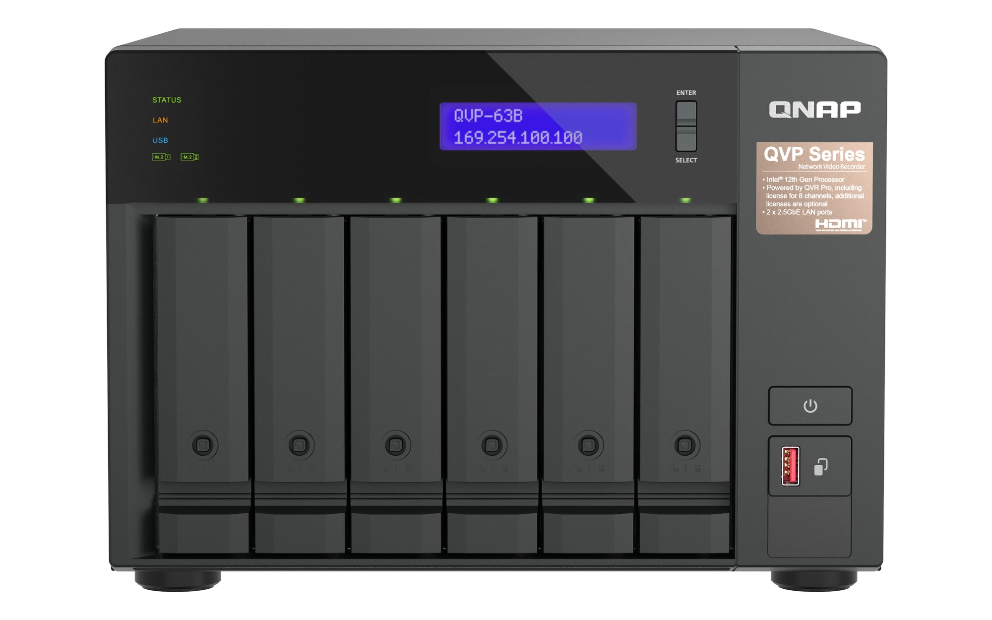 QNAP QVP-63B Appliance 8ch 
embedded QNAP — view 2