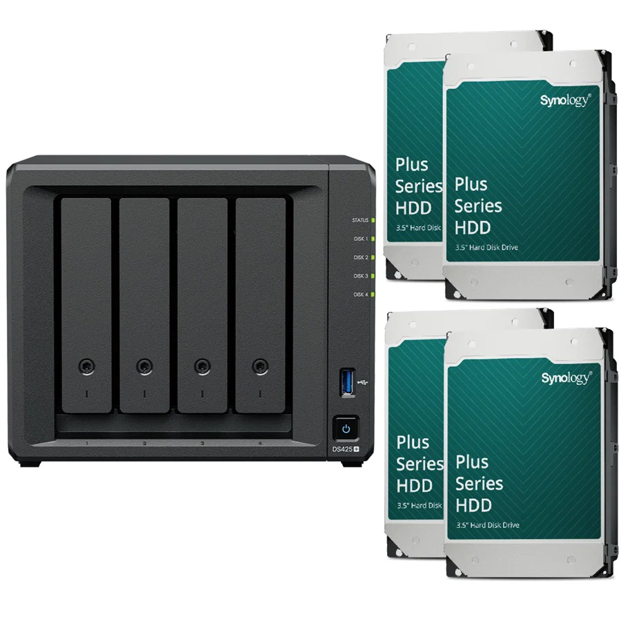 Synology DS425+ Desktop 4 Bay NAS RTG4 (48Tb) 4x Synology Plus Series 12Tb Synology — view 2