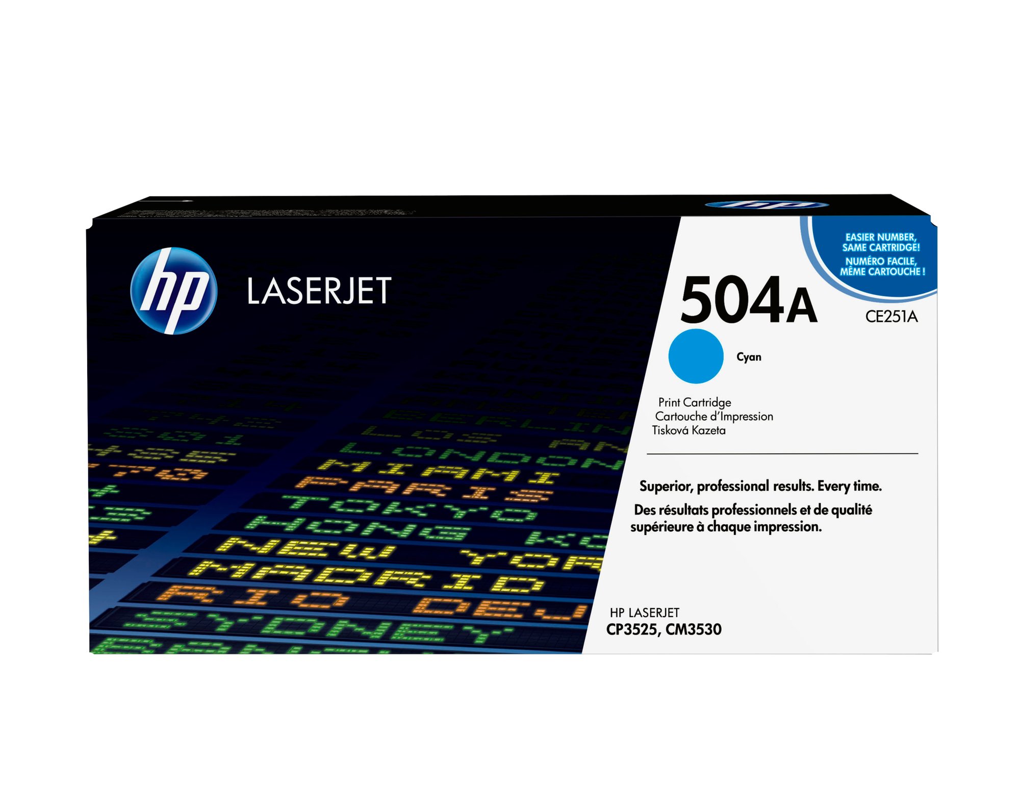 HP 504A CYAN LJ TONER CART CE251A. HP — view 2