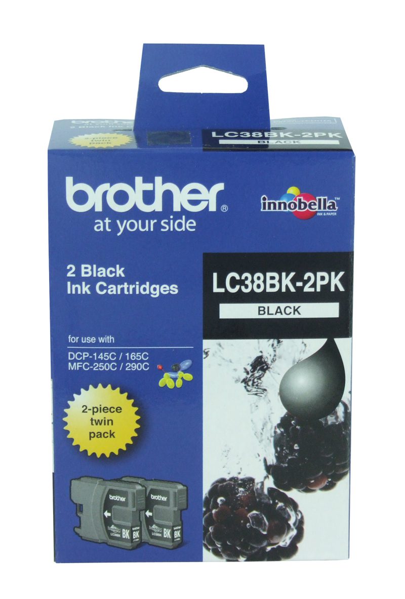 BROTHER LC38 BLK Ink CART-2 pk BROTHER — view 2
