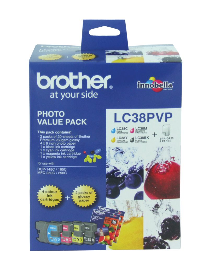 BROTHER LC38 Ink pk BLK Cyan Magenta Yellow BROTHER — view 2